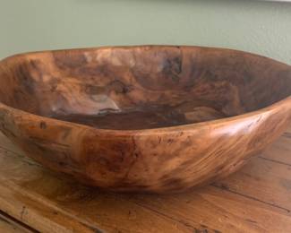 Vintage Modernist Free Form Burl Wood Bowl
