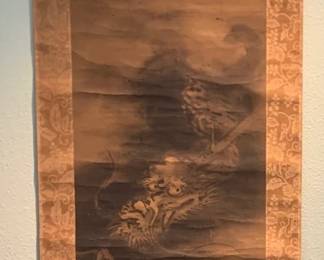 Japanese Scroll Painting by Kano Yasunobu: 1614-1685 (early Edo period), Dragon in the Clouds