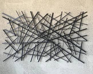 Large Geometric Metal Wall Sculpture