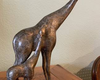 Bronze Giraffe Sculpture in the Style of Loet Vanderveen