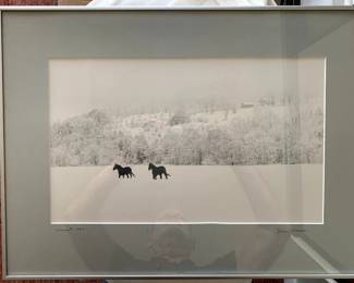 Jean Vassar Framed Photograph, Vermont 1957. Inscribed on the back