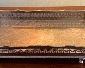 Vintage Silver Plate Oblong Tray