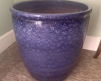 Large Blue Birdseye Planter/Pot, Two Available