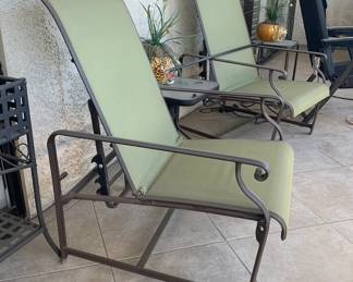 Pair of Brown Jordan Adjustable Arm Chairs