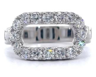 NEW! 1 Carat Pavé Diamond Open Link Chain Ring