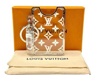 Louis Vuitton Monogram Acrylic Phone Holder & Keychain + Box