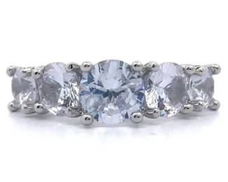 Light Lilac Five-Stone Trellis Ring