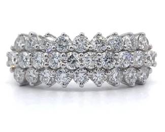 NEW! 1.35 Carat Diamond Triple Row Ring