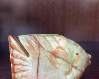 Carved Onyx Fish Figurine