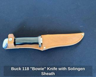 Buck 118 "Bowie" Knife with Solingen Sheath
