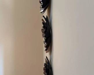 Set of Three Metal Floral Wall Art