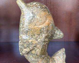 Marble Dolphin Figure
