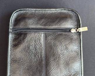 Pelle Studio Black Leather Organizer Pouch