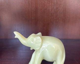 Green Onyx Elephant Figurine