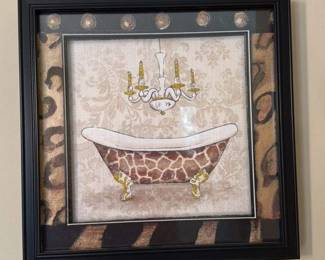 Giraffe Leg with Candelabra Wall Art