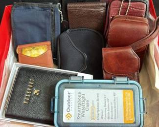 Assorted Leather Goods and Waterproof Phone Case