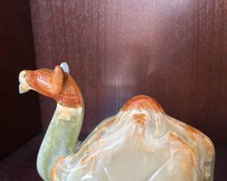 Carved Onyx Camel Sculpture
