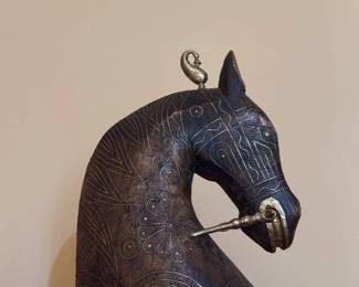 vintage wooden Horse Head Wall Mount