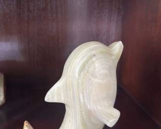 Onyx Dolphin Figurine