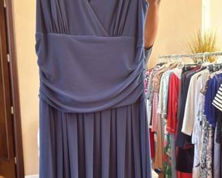 Eliza J Navy Blue ruched Sheath Dress