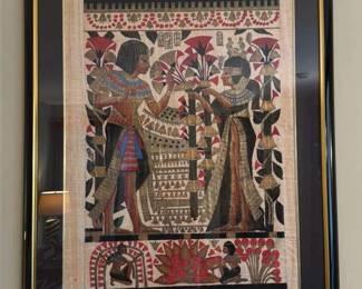 Ancient Egyptian Papyrus Painting