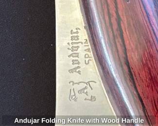 Andujar Folding Knife with Wood Handle