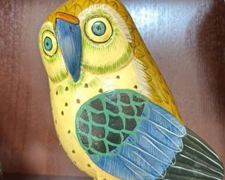 Wooden Owl Figurines