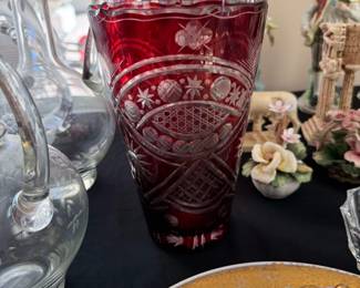 Bohemian Crystal Vase