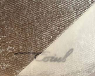 Abstract Mixed Media Painting with Silver Leaf