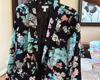Charter Club Floral Print Blazer