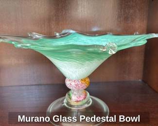 Murano Glass Pedestal Bowl
