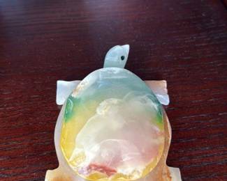 Carved Onyx Turtle Figurine