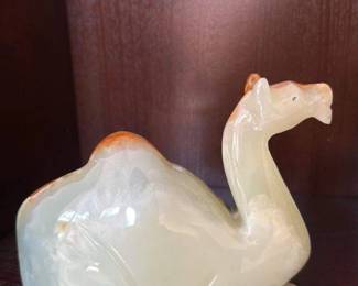 Carved Onyx Camel Sculpture
