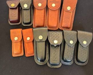 Collection of Schrade and Old Timer Knife Sheaths