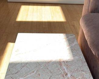 Marble Pedestal End Table