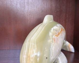 Carved Onyx Dolphin Figurine
