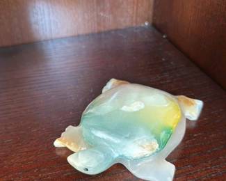 Carved Onyx Turtle Figurine