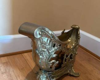 Ornate Brass Fireplace Fender