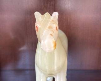 Carved Onyx Horse Figurine