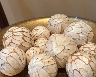 Decorative Orb Set on a Large Platter