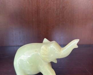 Green Onyx Elephant Figurine