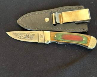 Frost Cutlery "Buckhorn" Folding Knife with Sheath