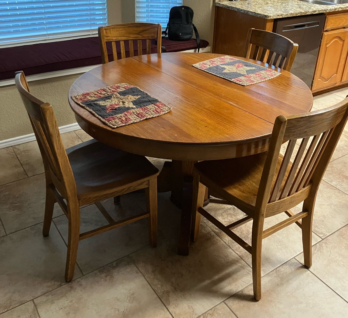 Vintage Wood Table and Chairs 