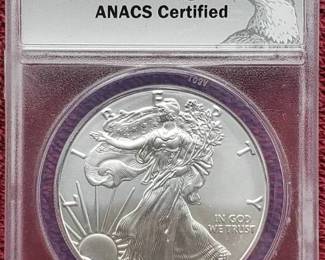 2017 American Silver Eagle ANACS MS70
