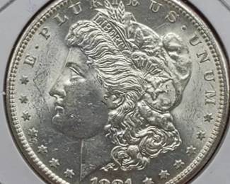 1881-S Morgan Silver Dollar, Higher Grade