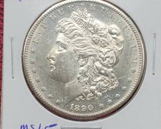 1890-S Morgan Silver Dollar, Higher Grade