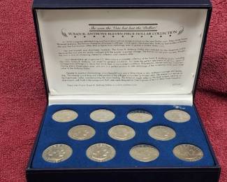 Susan B. Anthony 11-Piece Dollar Collection in Case