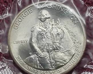 1982 Geo. Washingtom Commememorative Half Dollar Unc., 90% Silver