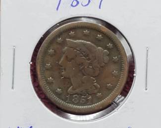 1851 Large Cent, Higher Grade