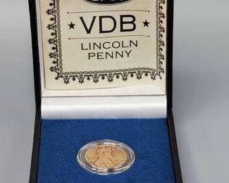 1909-VDB Lincoln Cent in Display Case